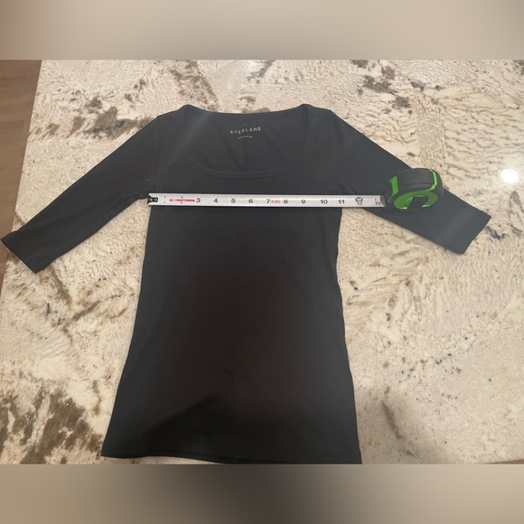 Everlane The Pima Microrib Scoopneck Tee Sz XXS - Picture 8 of 10